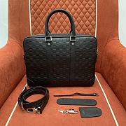 LV Prote Full Leather Black Briefcase 36.5 x 27.5 x 6CM - 1