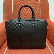 LV Prote Full Leather Black Briefcase 36.5 x 27.5 x 6CM - 5