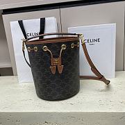 CELINE CLARA LOGO PRINTED CAFTSKIN BAG 20 x 24 x 20 cm - 3