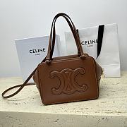 CELINE FOLDED CUBE BROWN BAG IN SMOOTH CALFSKIN LEATHER 20 x 15 x 13CM - 6