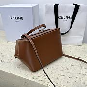 CELINE FOLDED CUBE BROWN BAG IN SMOOTH CALFSKIN LEATHER 20 x 15 x 13CM - 4