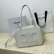 CELINE FOLDED CUBE WHITE BAG IN SMOOTH CALFSKIN LEATHER 20 x 15 x 13CM - 1