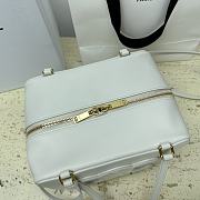 CELINE FOLDED CUBE WHITE BAG IN SMOOTH CALFSKIN LEATHER 20 x 15 x 13CM - 6