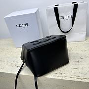 CELINE FOLDED CUBE BLACK BAG IN SMOOTH CALFSKIN LEATHER 20 x 15 x 13CM - 6