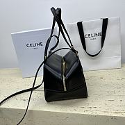 CELINE FOLDED CUBE BLACK BAG IN SMOOTH CALFSKIN LEATHER 20 x 15 x 13CM - 5