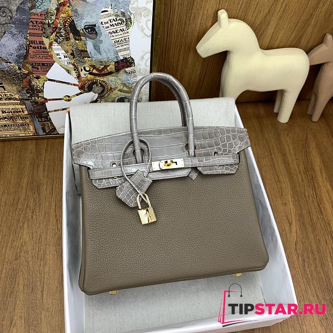 Hermes Birkin Touch 25 Togo Elephant Grey Bag 25cm - 1