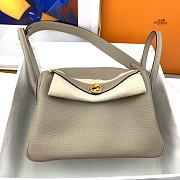 Hermes lindy clemenc TC leather TO holy grail dove grey silver buckle bag 26cm  - 1