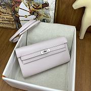 Hermes kelly to go Epsom 09 fantasy purple powder silver buckle 20x11.5x2.5cm - 1