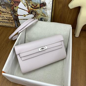 Hermes kelly to go Epsom 09 fantasy purple powder silver buckle 20x11.5x2.5cm