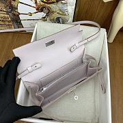 Hermes kelly to go Epsom 09 fantasy purple powder silver buckle 20x11.5x2.5cm - 6