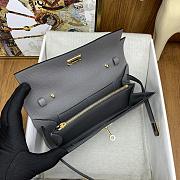 Hermes kelly to go Epsom OL Cumulonimbus gray gold buckle 20x11.5x2.5cm - 6