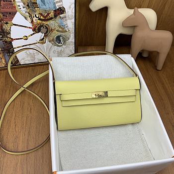 Hermes kelly to go Epsom lZ chick gold buckle 20x11.5x2.5cm