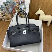 Hermes Birkin shoulder swift leather 29cm black silver buckle - 1