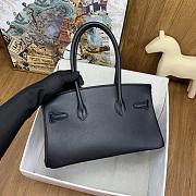 Hermes Birkin shoulder swift leather 29cm black silver buckle - 5