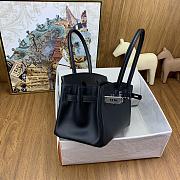 Hermes Birkin shoulder swift leather 29cm black silver buckle - 4