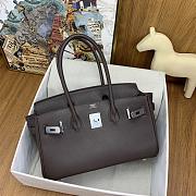 Hermes Birkin shoulder swift leather 29cm OG saddle red silver buckle - 1