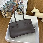 Hermes Birkin shoulder swift leather 29cm OG saddle red silver buckle - 6