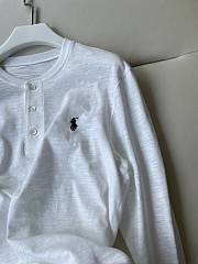 Ralph Lauren old money style henley collar long sleeve tee - 2