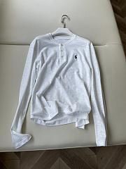 Ralph Lauren old money style henley collar long sleeve tee - 1