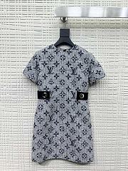 LV full-logo woolen dresses - 1