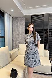 LV full-logo woolen dresses - 5