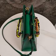 Gucci Diana Bamboo Small Tote Bag Emerald Green Bag 27*24*11cm - 4