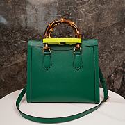 Gucci Diana Bamboo Small Tote Bag Emerald Green Bag 27*24*11cm - 2