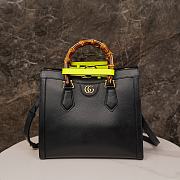 Gucci Diana Bamboo Small Tote Bag Emerald Black Bag 27*24*11cm - 1