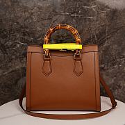 Gucci Diana Bamboo Small Tote Bag Emerald Brown Bag 27*24*11cm - 2