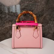 Gucci Diana Bamboo Mini Tote Bag Emerald Light Pink Bag 20*16*10cm - 5