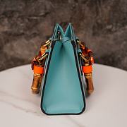 Gucci Diana Bamboo Mini Tote Bag Emerald Light Blue Bag 20*16*10cm - 3