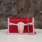 Gucci Dionysus Leather Mini Bag Red Pink 16.5*10*4cm - 1