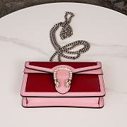 Gucci Dionysus Leather Mini Bag Red Pink 16.5*10*4cm - 5