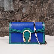 Gucci Dionysus Leather Mini Bag Sapphire Blue 16.5*10*4cm - 1