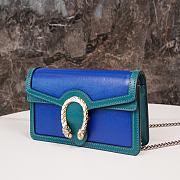 Gucci Dionysus Leather Mini Bag Sapphire Blue 16.5*10*4cm - 3