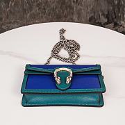 Gucci Dionysus Leather Mini Bag Sapphire Blue 16.5*10*4cm - 2