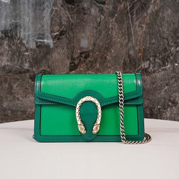 Gucci Dionysus Leather Mini Bag Emerald Green 16.5*10*4cm 