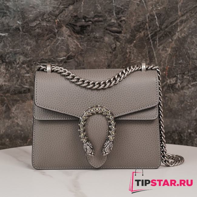 Gucci Dionysus Mini Grey Bag 20*15.5*5cm - 1