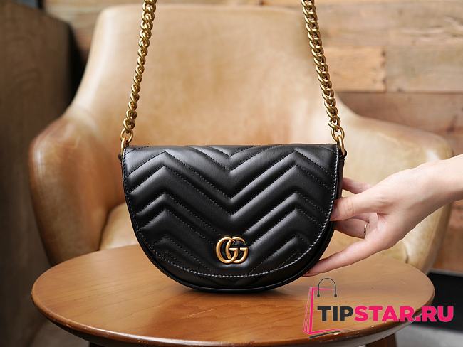 GG Marmont Chain Mini Bag Black 20*15*4cm - 1