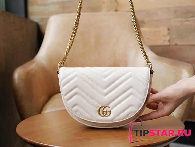 GG Marmont Chain Mini Bag White 20*15*4cm - 1