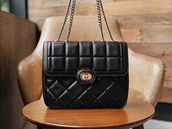 GG Deco Small Shoulder Bag Black 19.5*25*8cm