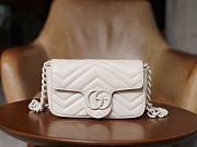 GG Marmont Macaron Super Mini White 16.5*10*5cm - 1