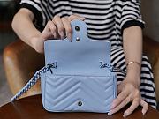 GG Marmont Macaron Super Mini Light Blue 16.5*10*5cm - 4