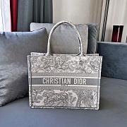 Dior Book Tote Shopping Bag Grey Tiger Medium 36.5cm - 1