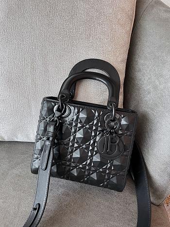 Dior Diana bag Lady Frosted Diamond Black 20cm  