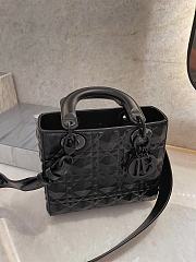 Dior Diana bag Lady Frosted Diamond Black 20cm   - 5