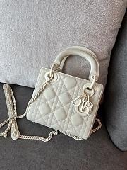 Dior Lady 17cm Pure White Bag  - 1