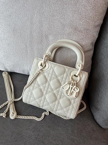 Dior Lady 17cm Pure White Bag 