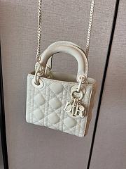 Dior Lady 17cm Pure White Bag  - 4