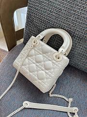 Dior Lady 17cm Pure White Bag  - 2